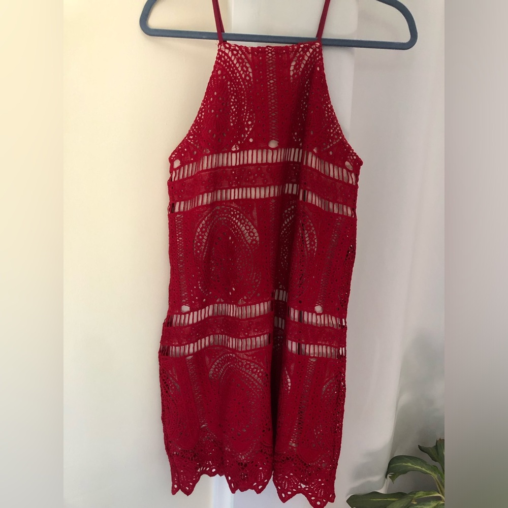 Red Woven Dress, Francesca’s